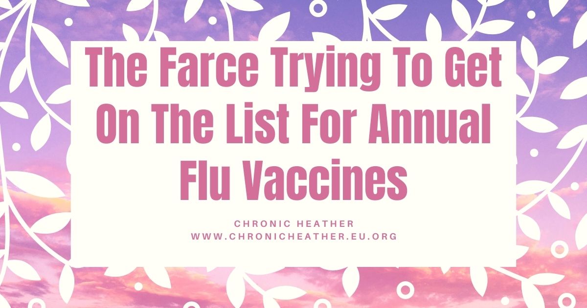 The Farce Trying To Get On The List For Annual Flu Vaccines